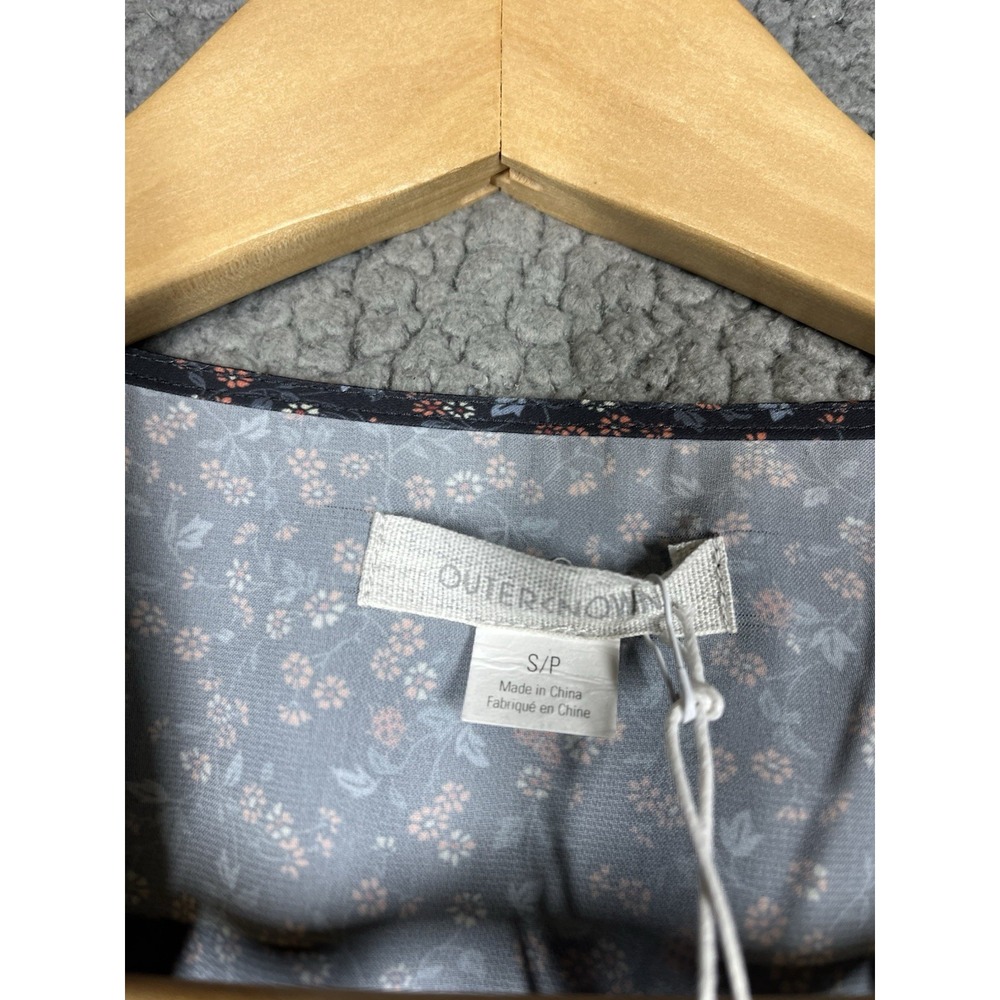 Outerknown Dress Sz Small Juniper Floral Ruffled Skater Waist Cap Sleeve $228 - Picture 6 of 11